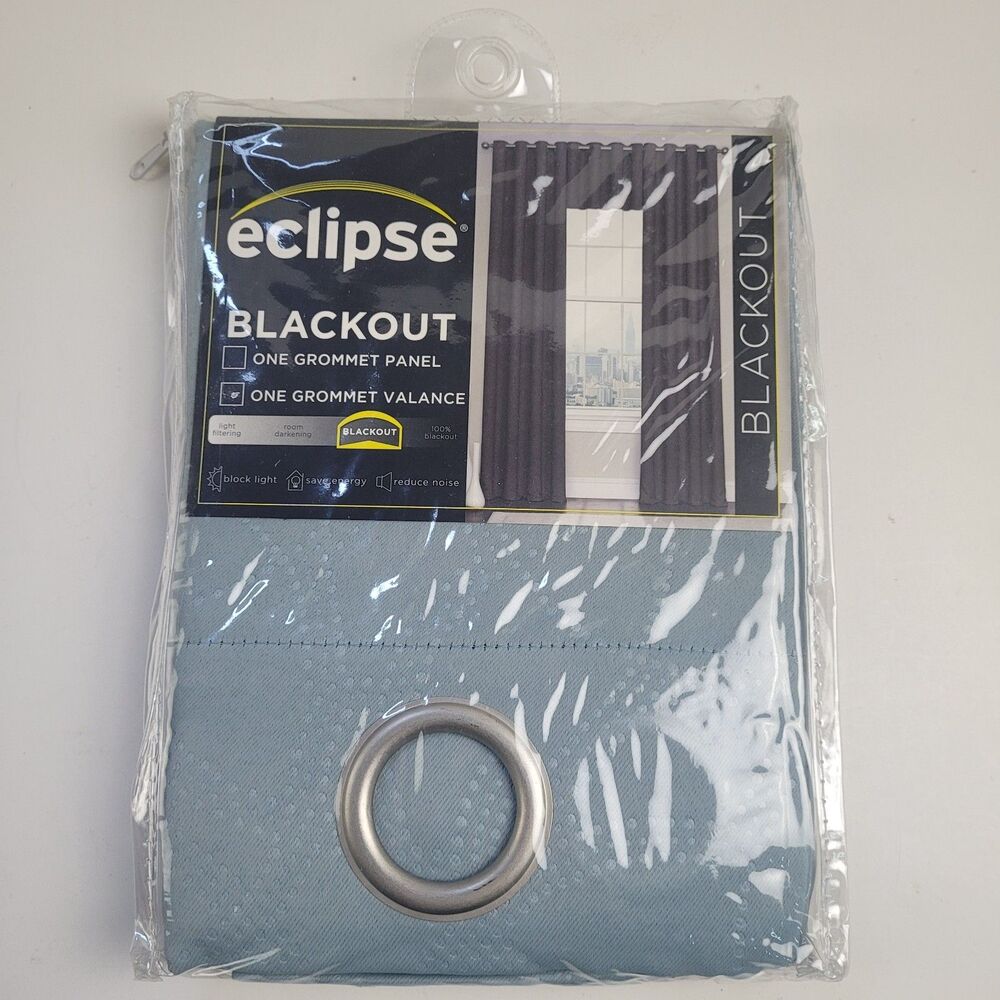 NEW Eclipse 52 x 18" Blackout Grommet single curtain panel 'Spa' #CT10